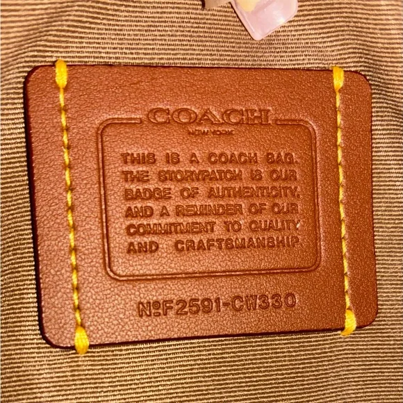 Coach Tan and Brown Signature Satchel MINI - Picture 9 of 15